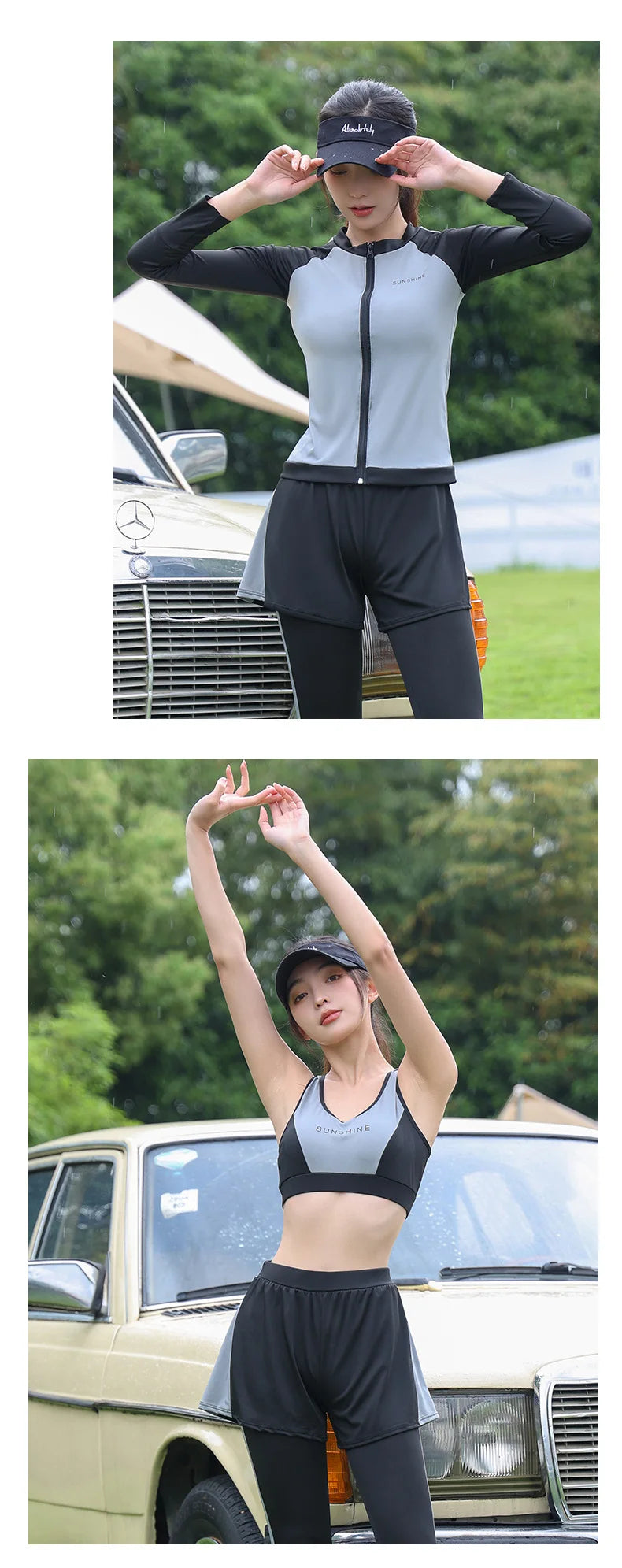 Swimsuit Women Summer Split Conservative Snorkeling Sunscreen Long Sleeve Pants Five Piece Set Jellyfish Sports Surfing Swimsuit