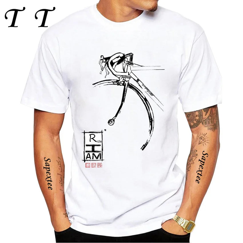 Travel On Gravel Bikepacking Print T-Shirt Summer Men Short Sleeve Funny Bicycle Sport Boy Tops Anatomy Bike Cycling Casual Tees