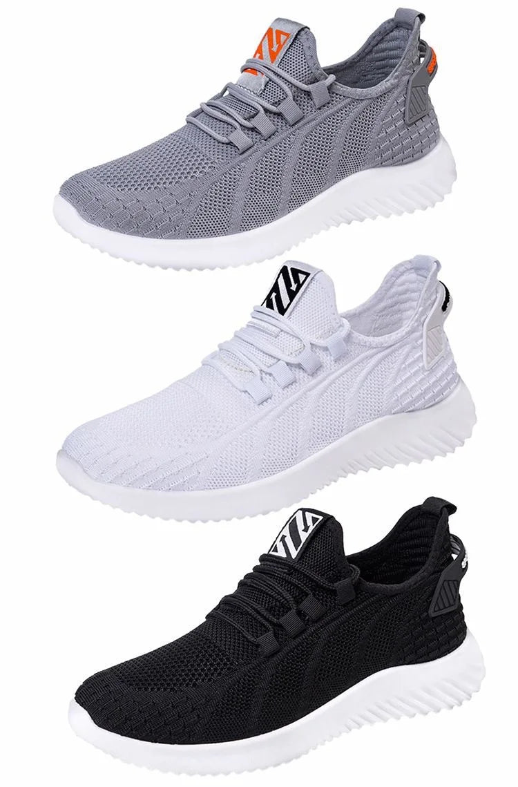 Spring New Fashionable Men's Running Shoes Leisure Style Youth Trendy Sports Shoes Low Top round Toe Rubber Outsole Mesh Lining