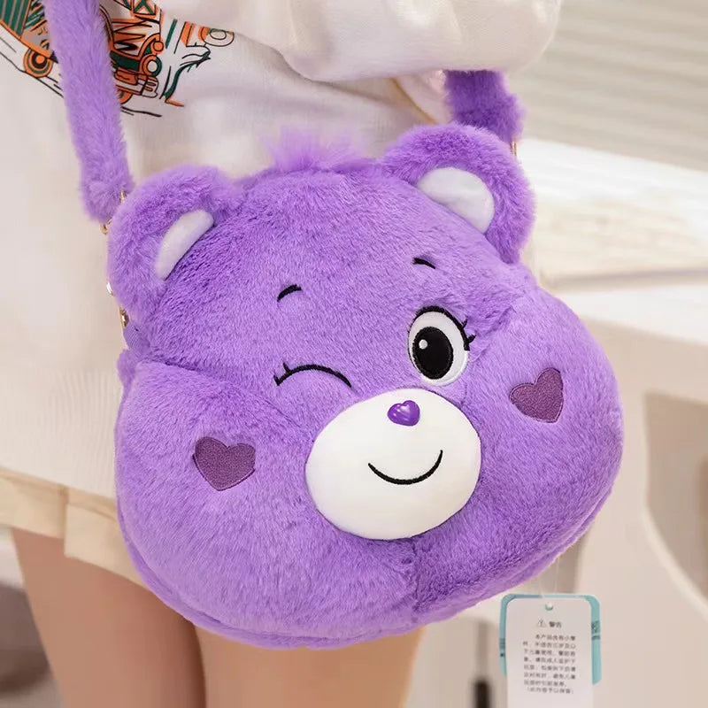 Care Bears Plush Backpack Kawaii Fashion Plushie Doll Fur Bag Girl's Bag Children's Bag Shoulder Bag Knapsack Bags Gifts