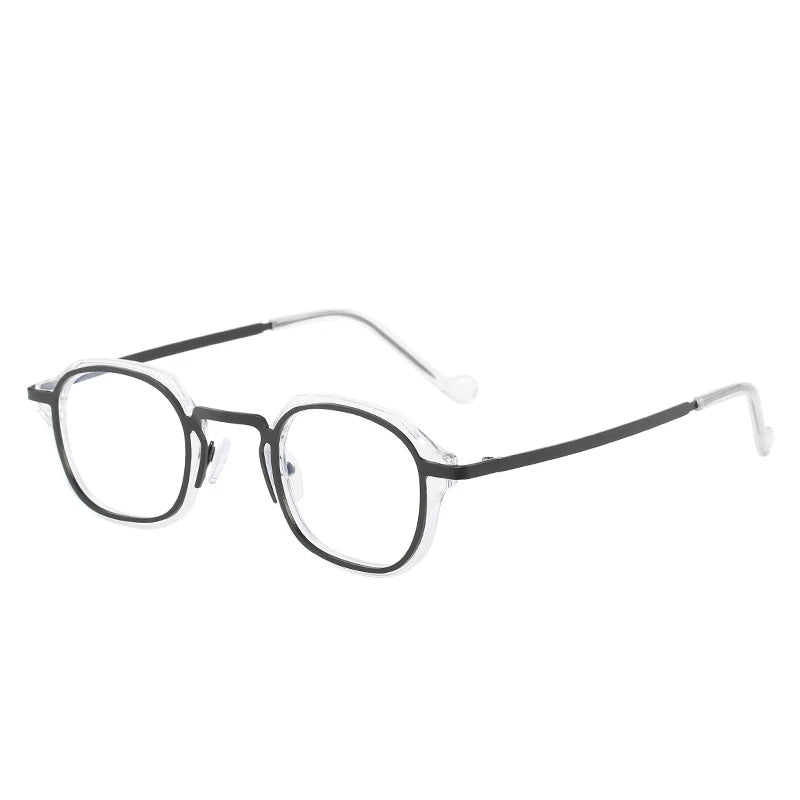 Blue Light Computer Glasses Men TR90 Metal Round Frame Myopia Glasses Women Vintage Optical Nearsighted Eyeglasses 0 To -600 BAZAARHUBO