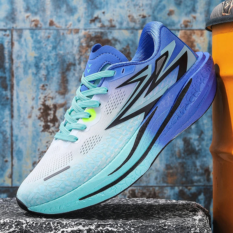 Men Running Shoes New Carbon Board Marathon Sports Shoes Breathable Lightweight Trend Women's  Athletic Sneakers