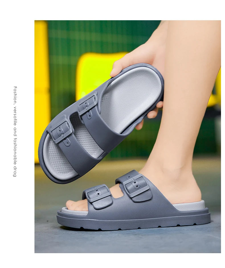 Men's Slippers Indoor Outdoor Sandals Beach Comfortable Soft Thick Slides Design Men Casual Shoes Flip-flops Mens Home Slippers