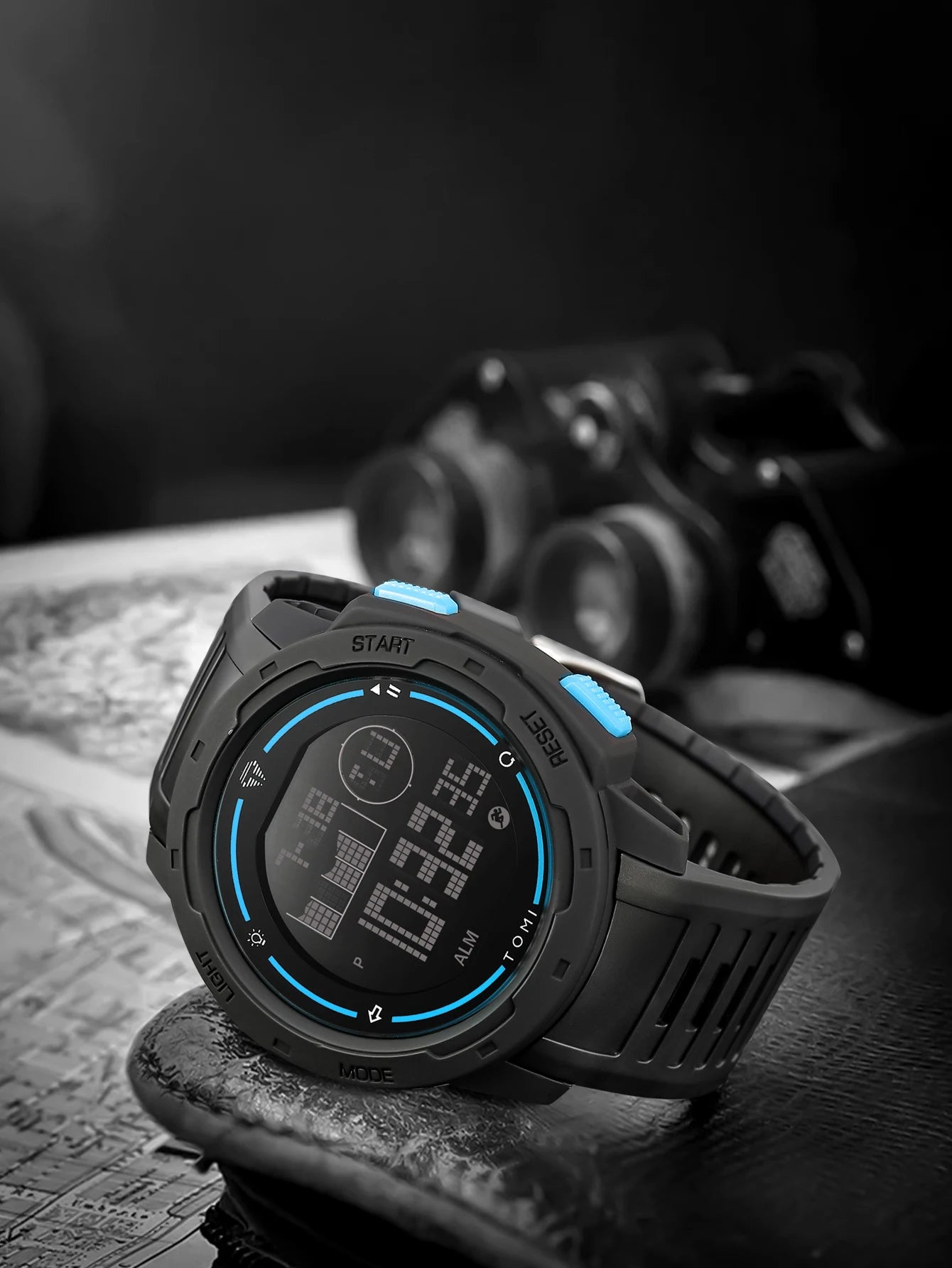 TOMI Sports Watch Digital Watch Multi functional Waterproof Stop Watch Student Sports Electronic Watch Children's Gift