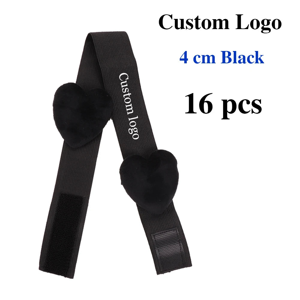 20Pcs Customized Wig Headband For Edges Wig Band With Ear Cut Outs Double Sided Wig Band To Melt Lace Custom Logo Band For Wigs