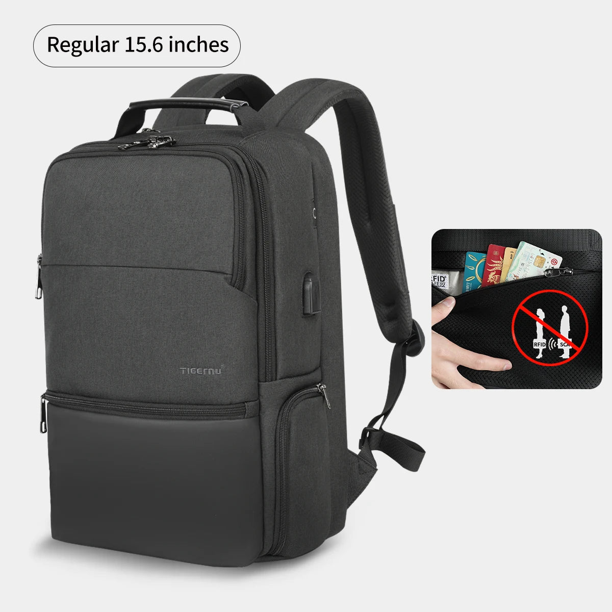 Tigernu Travel Backpacks For Men 15.6 17 19'' Laptop Backpack Male Business Backpack Bags For School Backpack Mochila Knapsack