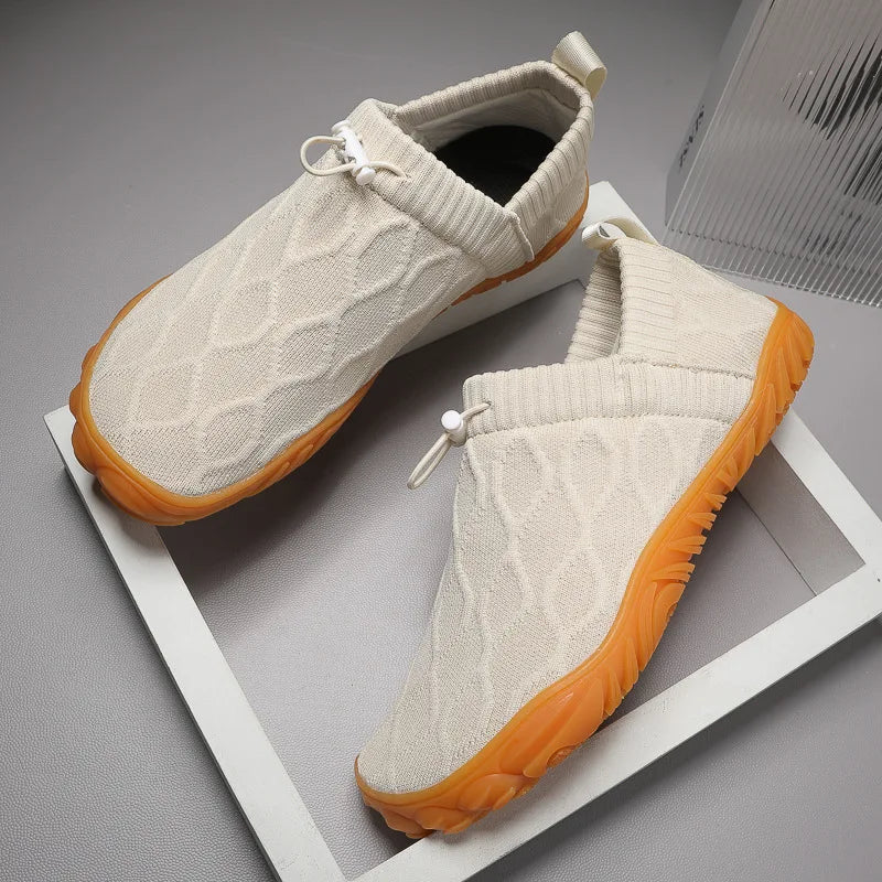 Minimalist Men's Barefoot Shoes Anti Slip Breathable Knitting Walking Shoes for Men Wear-resistant Lightweight Running Sneakers