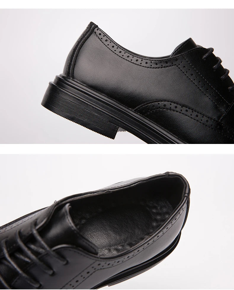 High Quality Brogues Leather Shoes Men Classic Men's Dress Shoes Formal Office Wedding Shoes For Men Casual Business Shoes