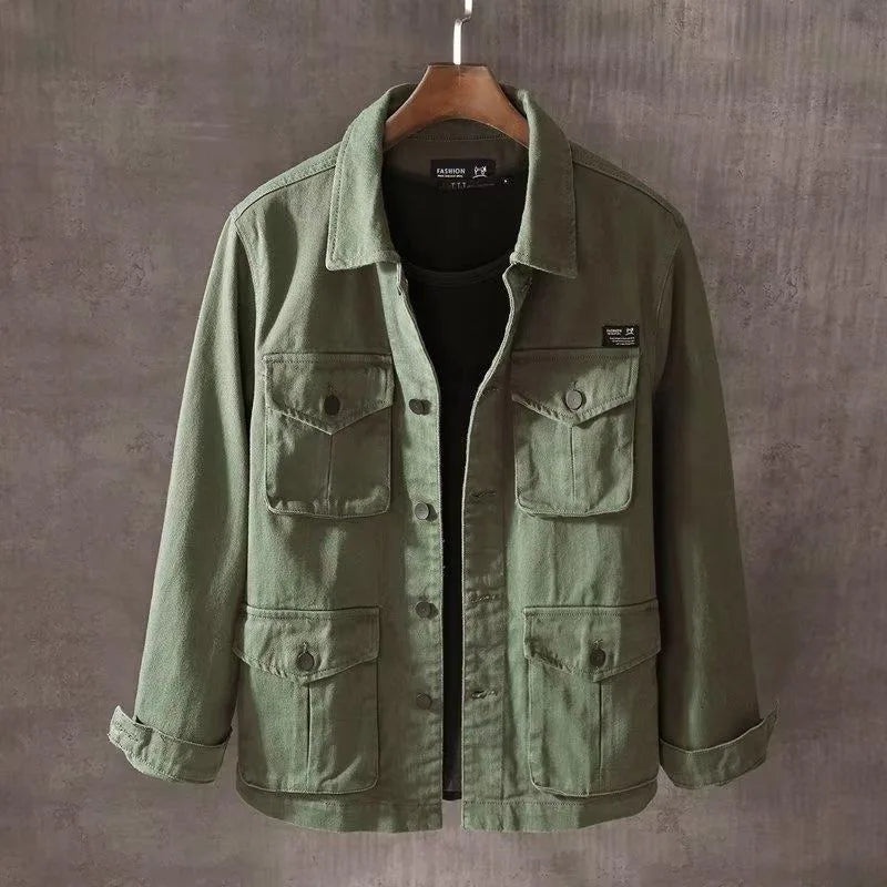 Washed Jackets Trendy Brand Casual Work Jackets Men's Loose Spring Autumn Tops Japanese Style