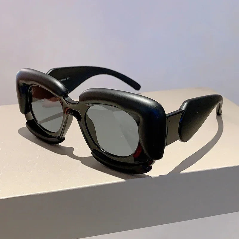 KAMMPT Square Women Sunglasses 2023 New Oversized Cloud Shape Rim Shades Ins Trendy Luxury Brand Design UV400 Protection Eyewear BAZAARHUBO