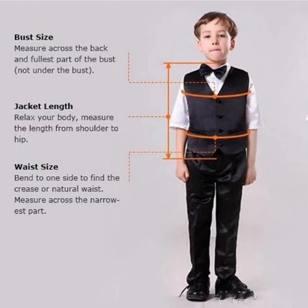 Boys Suit Peak Lapel 3 Pieces Jacket Vest Pants Black Formal Tuxedo Child Blazer Party Dress Wedding Set conjuntos de blazer
