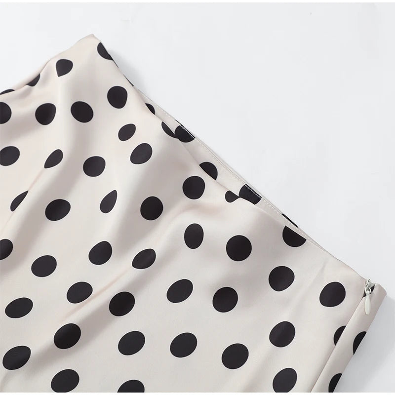 Polka Dot Polka Dot Skirt 2 Piece Set Women Elegant Scarf  Long Sleeve Shirts Suit Spring Lady Fashion Commucate Outwear 2026