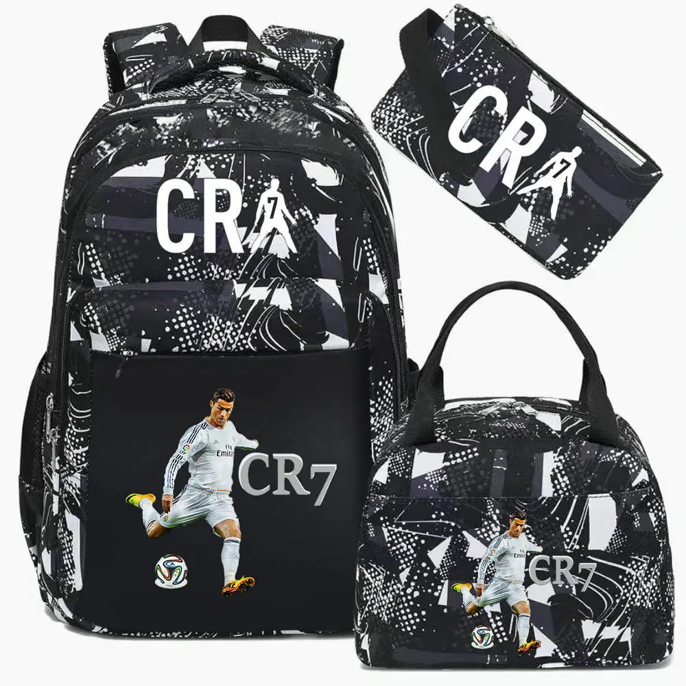 Messi Backpack Teenage Girl Boys Laptop Knapsack Student Backpacks Solid Color Female Male Multi-pocket School Bags Travel Bag