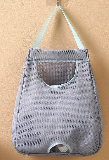 Plastic Bag Holder Trash Bag Dispenser Plastic Grocery Bags Large Grocery Bag Holder Breathable Mesh Hanging Storage
