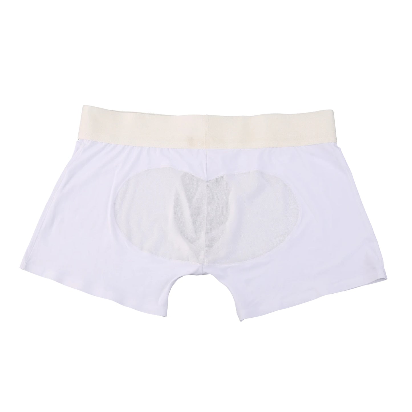Sexy Mesh Penis Pouch Panties Ultra-thin Underwear Men Transparent Butts Boxer Shorts Heart-shaped Ice Silk