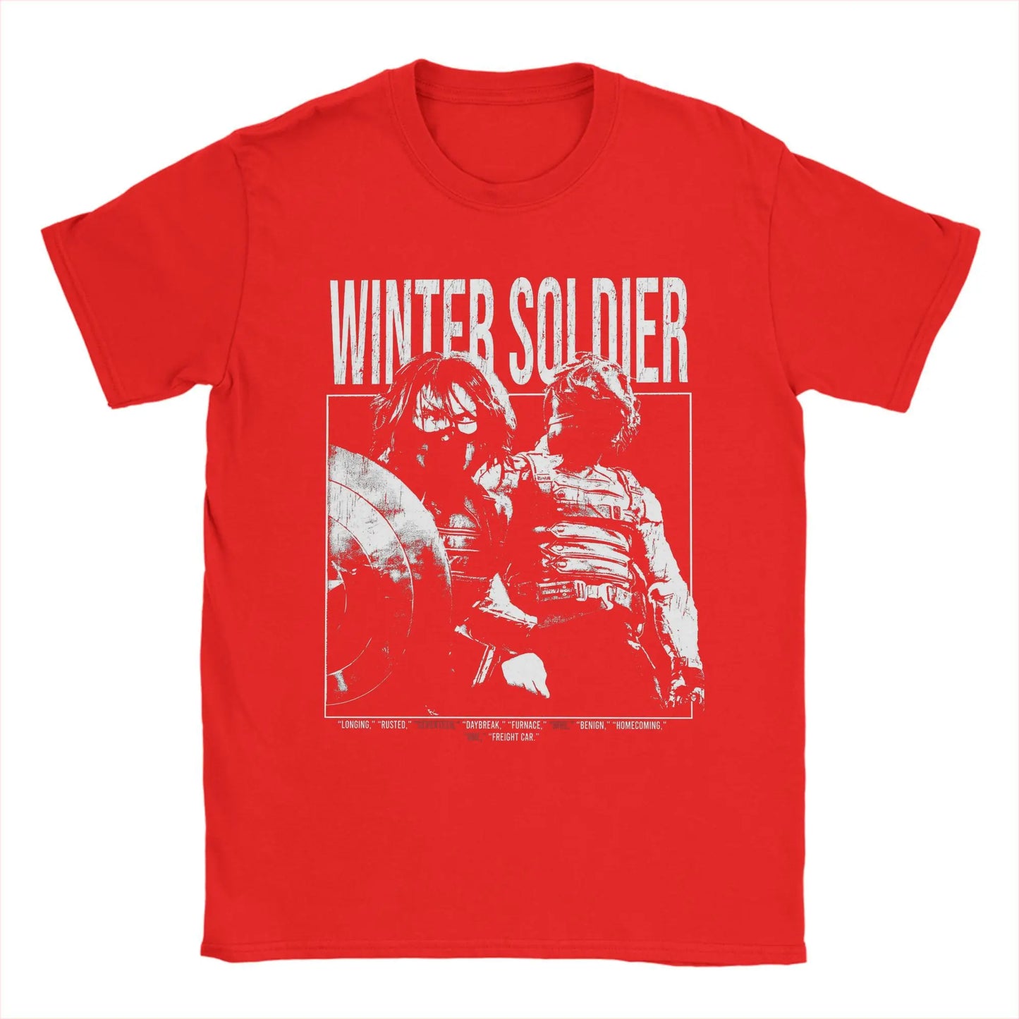 2026 Bucky Barnes Thunderbolts Winter Soldier Sebastian Stan T-Shirts for Men Cotton Tee Shirt O Neck T Shirts Birthday Clothes