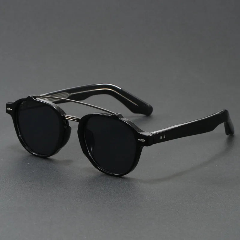 High-end Quality Sunglasses Men Women Korean Style Retro Sun Glasses for Women Thick TR90 Frame Luxury Brand Design Fake Glasses BAZAARHUBO