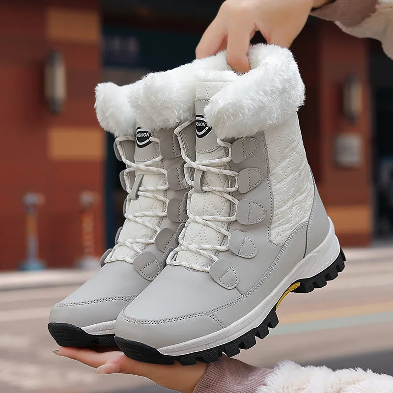 Winter New Women's Boots Plush Warm Women's Snow Boots Outdoor Non-slip Sneakers High Quality Waterproof Women Boots Botas Mujer