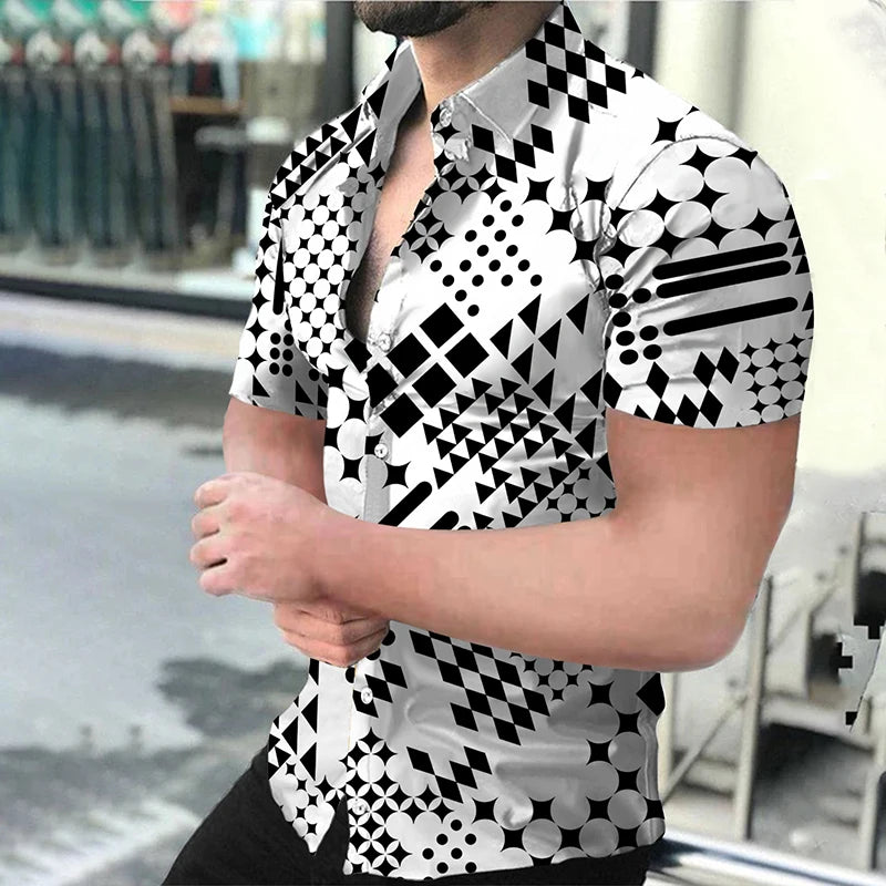 Luxury Shirt Owl 3d Print Shirts Men Women Fashion Oversized Blouse Men's Lapel Shirt Beach Camisas Men's Clothing Bussiness