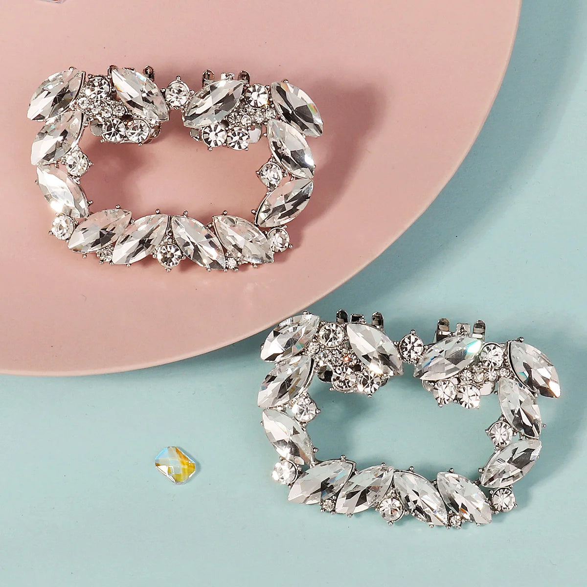 New Square Simple Women's Shoe Buckle Wedding High Heels Shoe Clip Bridal Gown Accessories Daily wear jewelry Holiday Gifts
