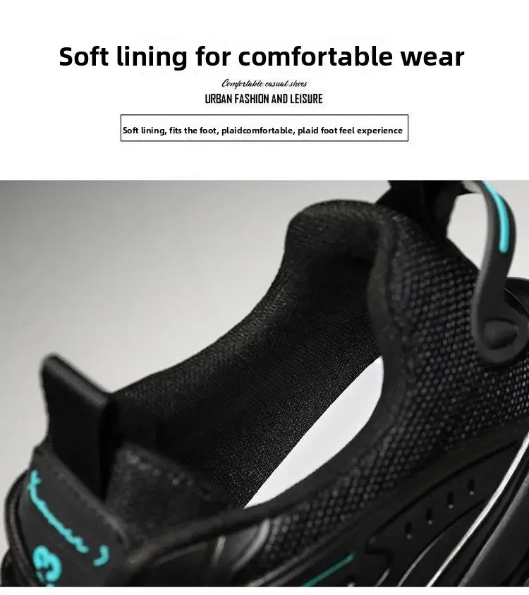 Spring Hot Sale Of The Season Men's Dad Shoes Fashionable Breathable Lightweight Air Cushion Shock Absorption Thick Bottom Simpl