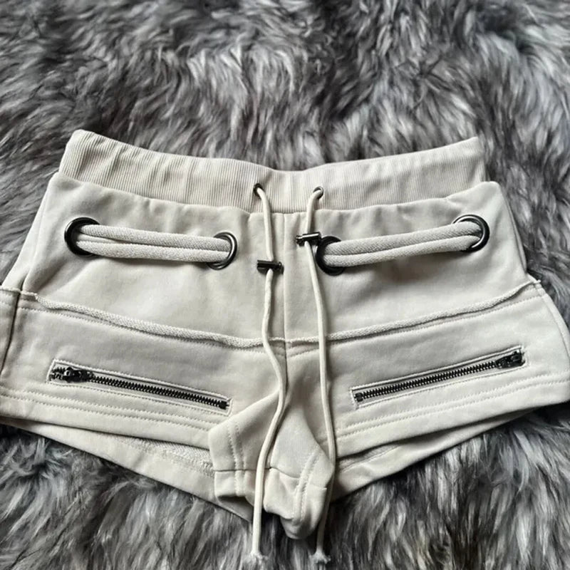Subcultural vintage high street sexy spicy girls style chic mini shorts summer American trendy female versatile mini shorts emo