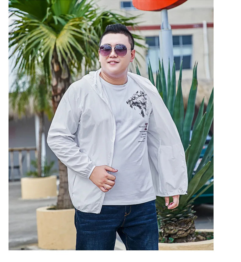 11XL Large size sun protection clothing men's summer thin plus sun protection clothing outdoor quick dry jacket 10XL 9XL 8XL