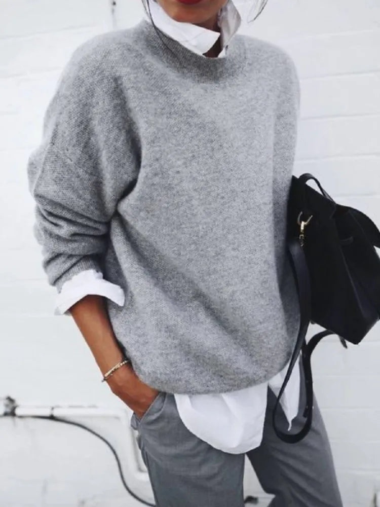 2024 Spring Thin Y2K Women Loose Shirts &Blouses O Neck Long Sleeve Tops Fashion Sweater Korean Streetwear Lady Casual Pullovers