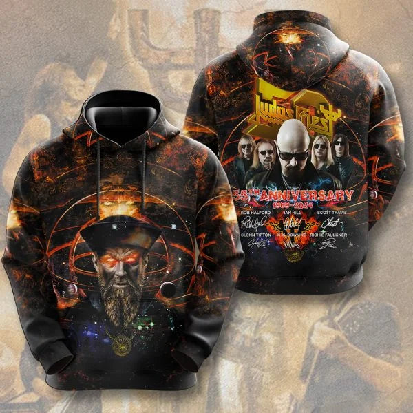 Hot Rock Judas Priest Band 3d Print Hoodie Men Women Fashion Hip Hop Hoodie Sweatshirt Women Sweats Men Clothes Unisex Tracksuit