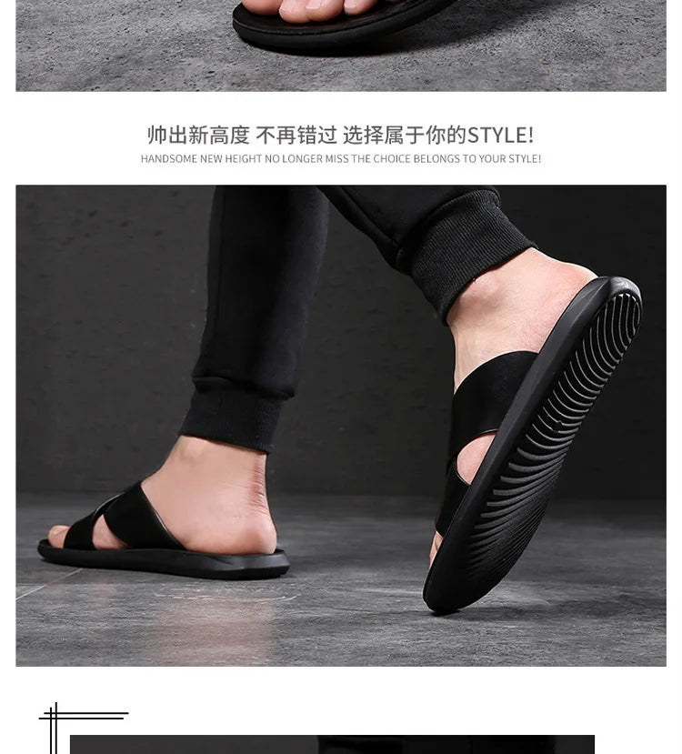 Slippers Men's Summer Outside Cool Slippers Big Size 47 48 Casual Beach Shoes Men Sandals Slippers