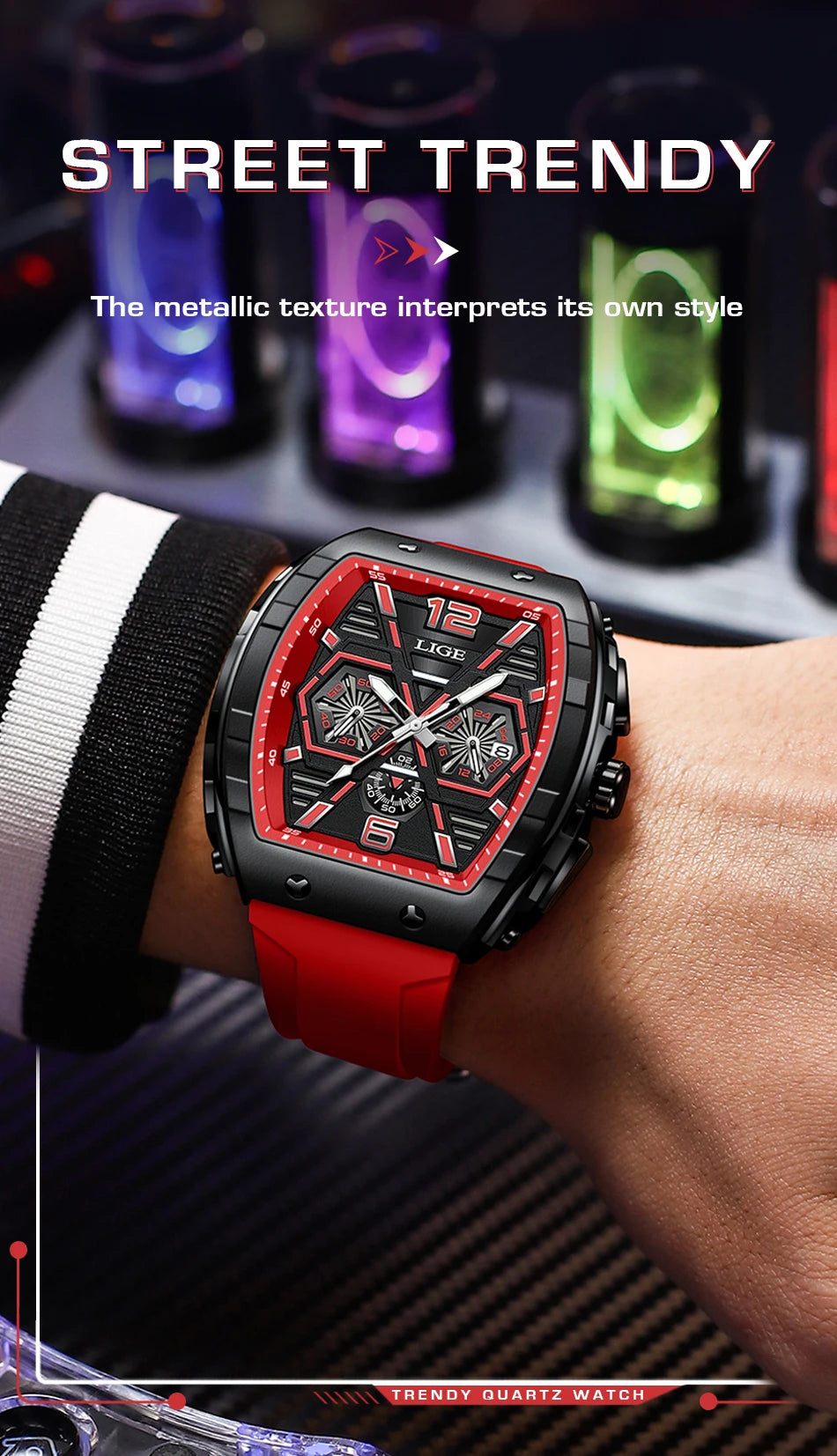 LIGE Top Brand Classic Men's Watches Roman Scale Dial Luxury Wrist Watch for Man Original Quartz Waterproof Luminous Male reloj
