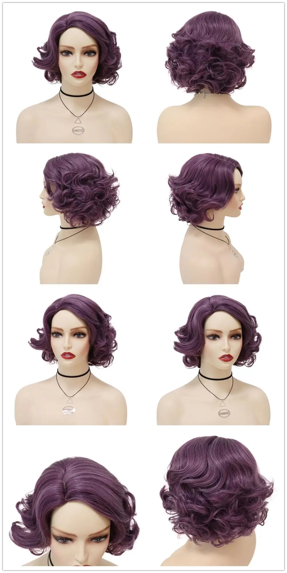 GNIMEGIL Synthetic Cosplay Wig Short Curly Hair Platinum Blonde Wigs for White Women Fluffy Curls Flip 60s Gatsby Hairstyle Wigs