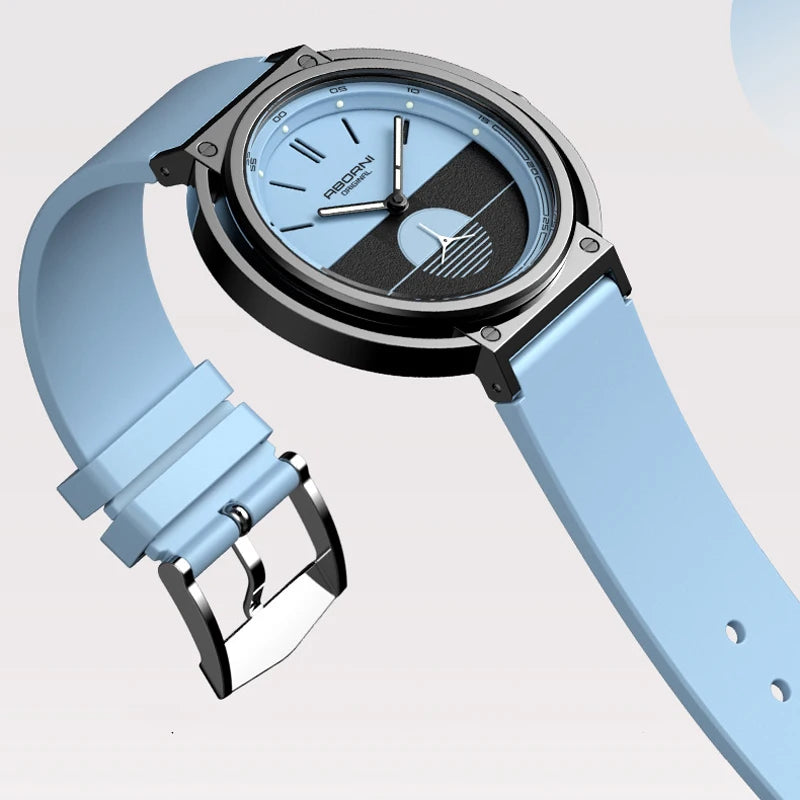 ABORNI Top Luxury Brand Quartz Watch Men Silicone Strap Military Watches Waterproof Fashion Male Wristwatch Relogio Masculino
