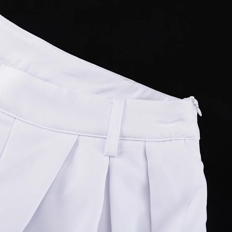 Women's Simple and Versatile Loose Leggings New Hot-selling Design Pleated High-waisted White Casual Pants