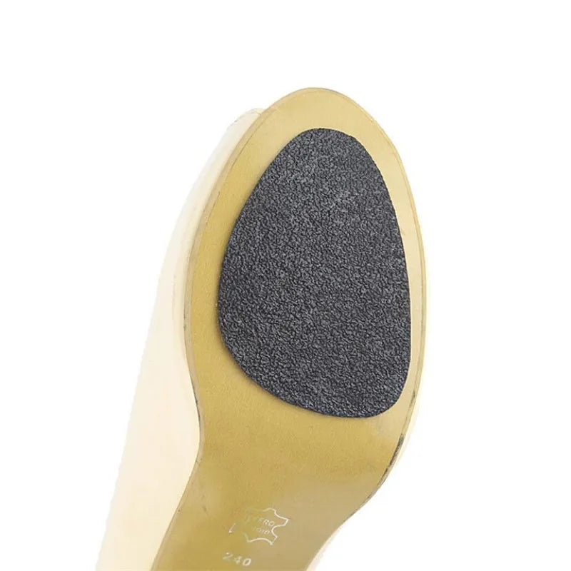 10pcs 8X5CM Shoe Sole Wear-resistant Protector High Heel Sandal Rubber Non-slip Outsole Pad Frosted Mat Shoes Bottom Stickers