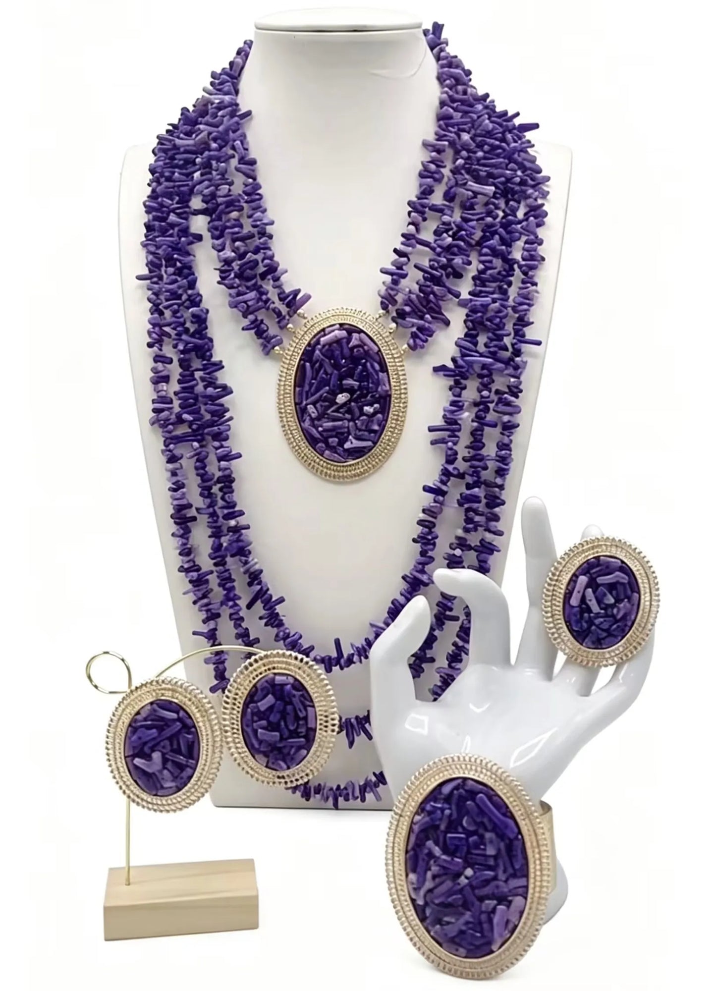 african fashion wedding real big coral beads jewlery set