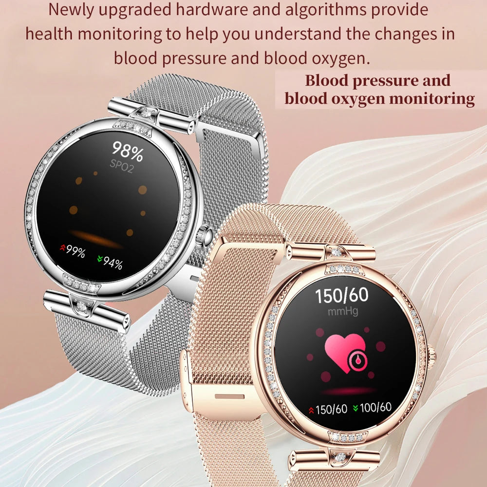 2025 Blue Tooth Call Lady Smartwatch 1.19" AMOLED Screen Women Smart Watches Waterproof Sports Fitness Tracker Health Bracelet