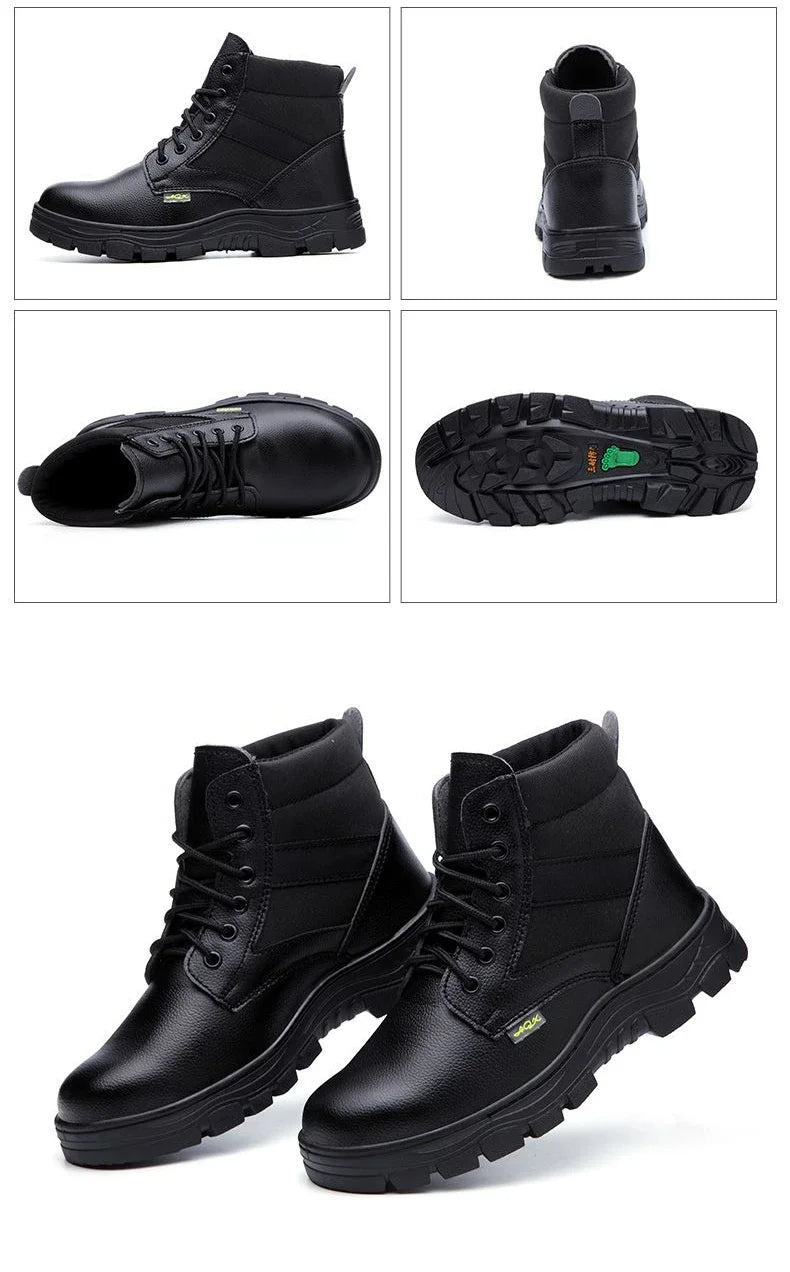 Man Shoes Leather Booties Waterproof Boots for Men Lace Up Ankle Short Barrel Retro Trendy 2025 Sale Offer New Fashion Low Price
