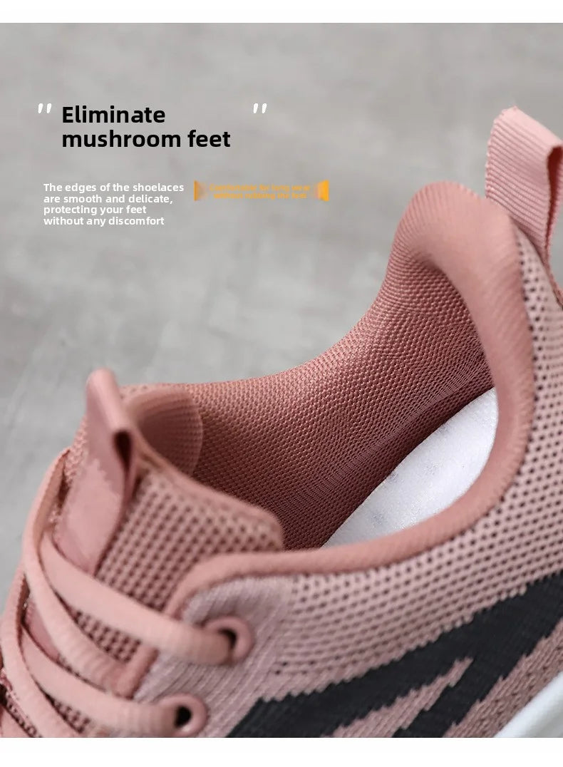 Women Casual Sport Shoes Breathable Lightweight Sneakers Outdoor Mesh Black Running Shoes Athletic Jogging Tenis Walking Shoes