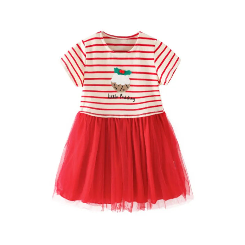 Dresses with collar baby girls clothing dresses horse girls Princess Flower Girl Dress Summer Tutu Wedding Birthday Party Dress