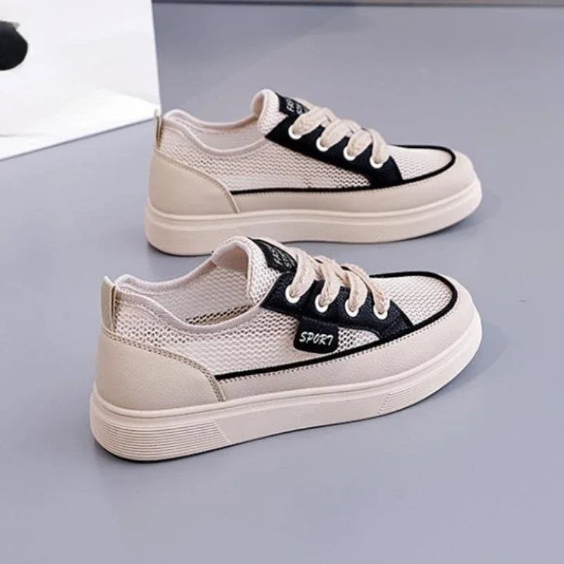 2026 New Women's Sports Shoes, Fashionable, Breathable, Lightweight, Non-slip, Wear-resistant, Casual Sports Shoes, Flat Shoes