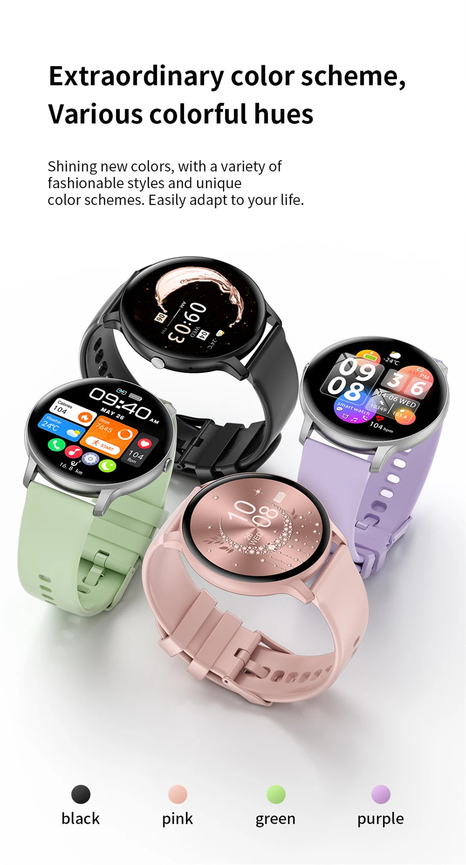 LIGE Women's SmartWatch Blood Oxygen Monitor Sports Fitness Tracker Bluetooth Call Al Voice Assistant Watches For Android IOS