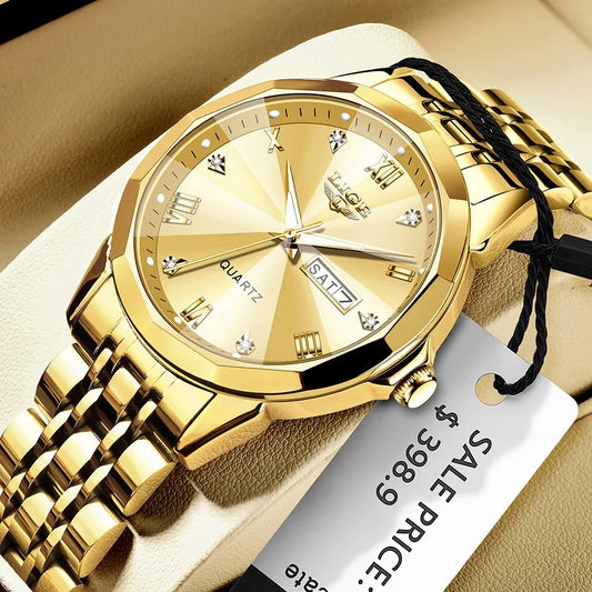 LIGE New Quartz Watch For Men Top Luxury All Steel Design Fashion Business Wristwatch Men Waterproof Watches Man Montre Homme