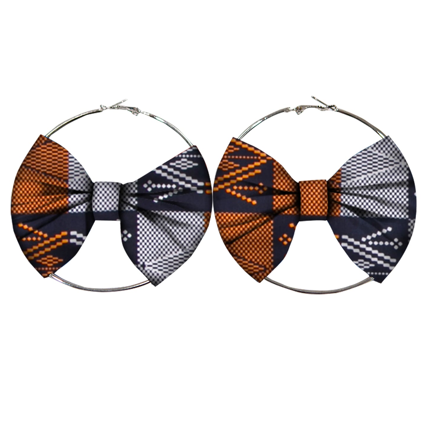 African Earrings Fashion Women Africa Handmade Statement Circle Jewellery Print Wax Fabric Accessories WYA078