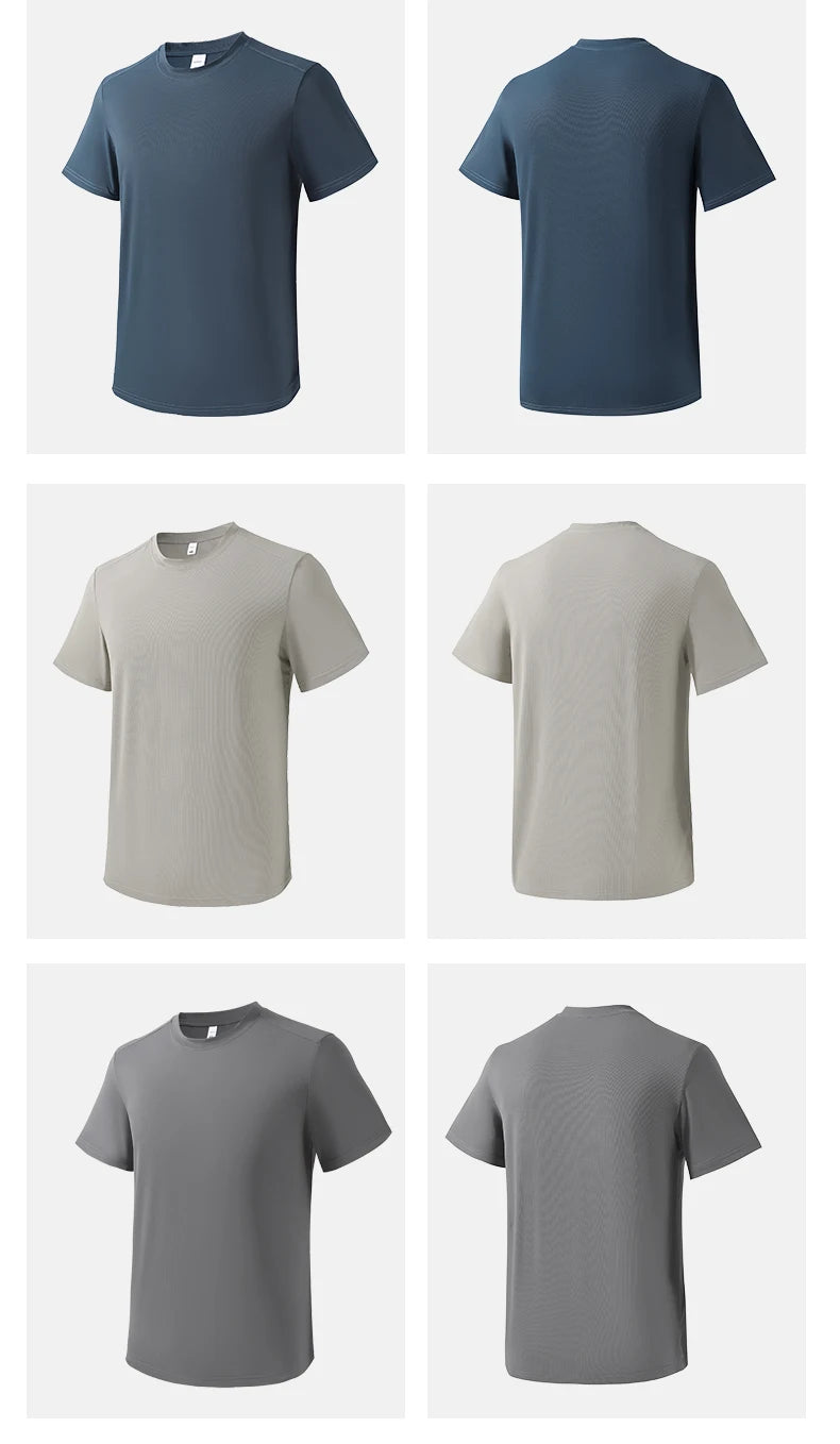 LNGXO Sports T-Shirt Man Trekking Hiking Climbing Running Sports Short Sleeve Tee Stretch Quick Dry T-Shirt Gym Sportswear