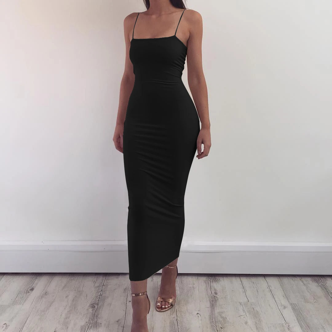 JZ461 Summer Women's Dress Long Sling Dresses Club Sexy Suspender Dress