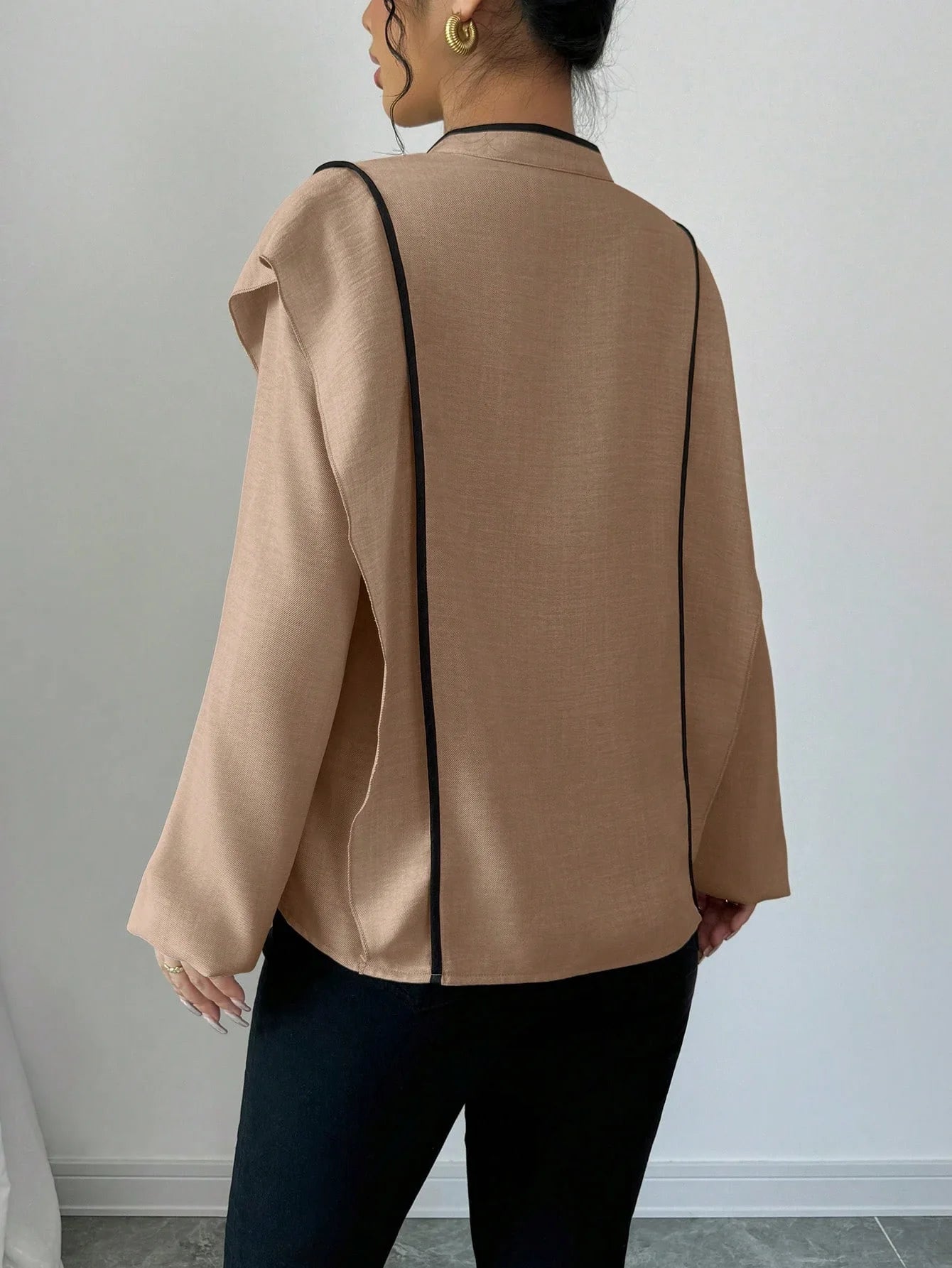 fashion Europe America Features Chinese Knot Design Long-sleeved Ethnic Style Which Casual The New Cross-border Women Shirt