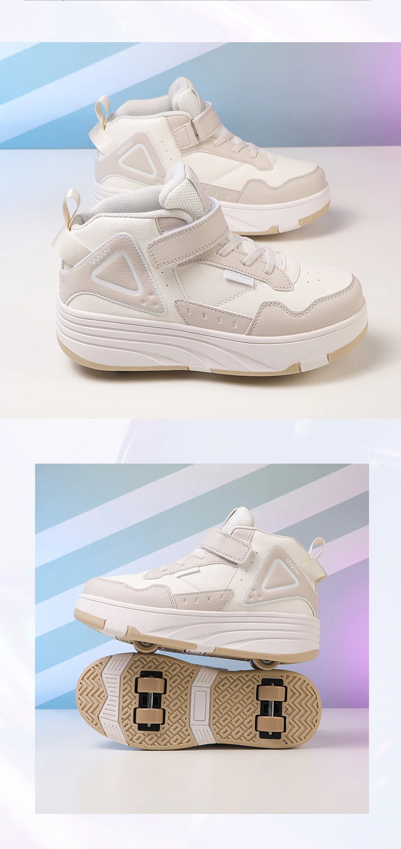 Boys and Girls Roller Skate Shoes Fashion Casual Sports Children 4-Wheels Sneakers for Kids  Gift Nice Footwear
