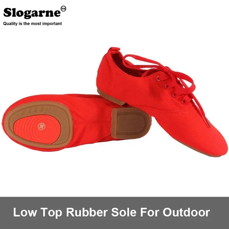 Children Canvas Ballet Shoes Kids' Soft Dance Shoes Women Men Dancing Ballroom Latin Modern Jazz Shoes Yoga Training Footwear
