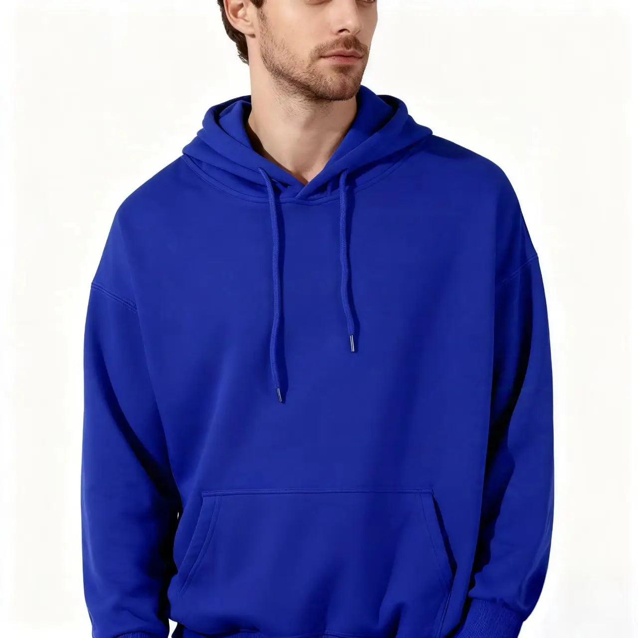 2026 Men's wide Hood Sweatshirt European and American men's and men Sweatshirt Solid Harajuku Long Sleeve Female Loose male Coat BAZAARHUBO